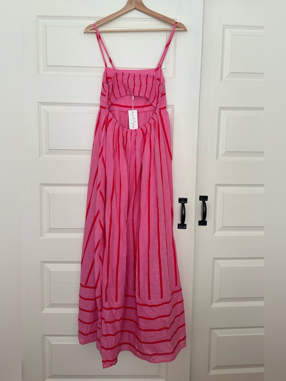 Petal and Pup Pink and Red Stripe Pixie Maxi Dress - Picture 2 of 3